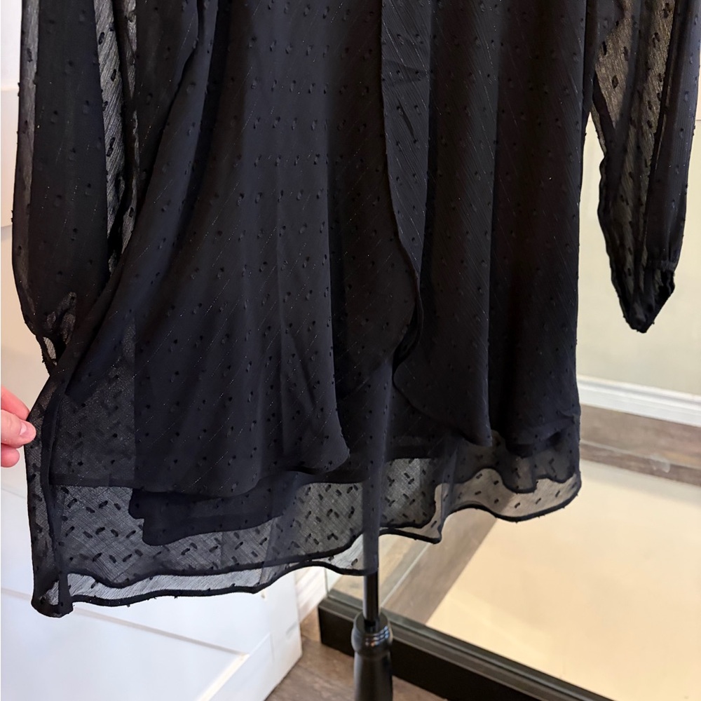 🔸 Stylish Black Sheer Blouse - Picture 4 of 4